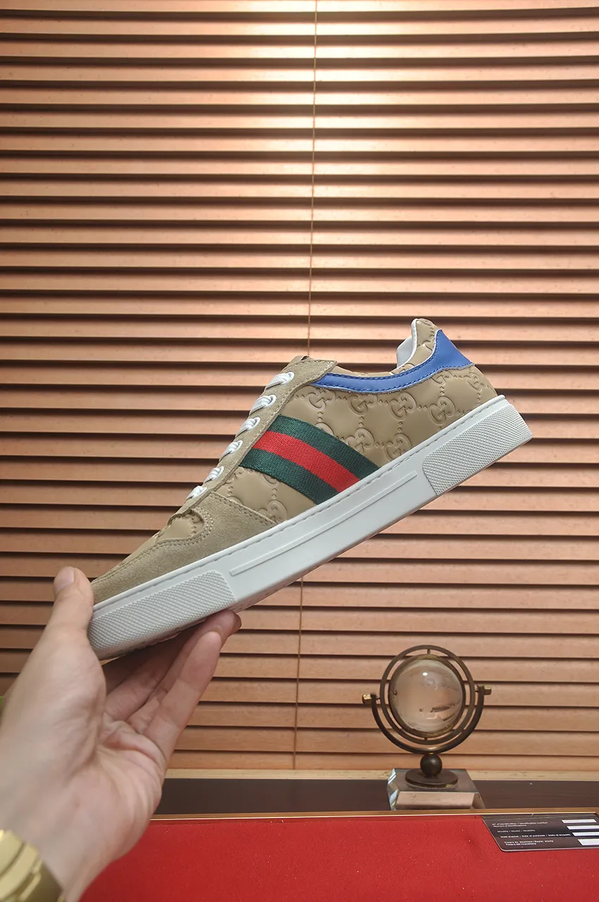 Men's men's shoes💰440💶[GUCCI] official website 1:1 men's sports shoes are now on the market. They are made of original fabric + water-dyed sheepskin lining, plus the official website original 1:1 comfortable outsole. Fashionable and versatile, super comfortable and breathable. Standard shoe size 38/45 (custom-made size 45 is non-refundable)